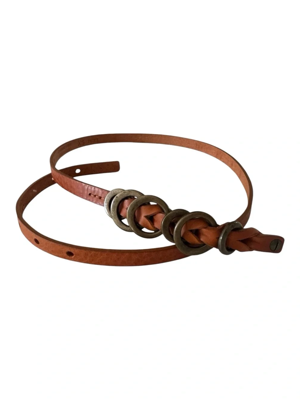 Garnet Hill Genuine Leather Skinny Belt